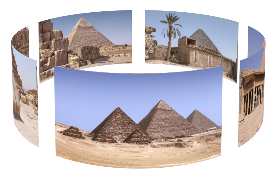 Pyramiden von Gizeh in 3D