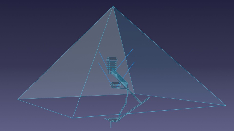 3D Innenansicht der Cheops Pyramide 3D Innenansicht der Cheops Pyramide