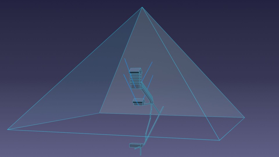 3D Innenansicht der Cheops Pyramide