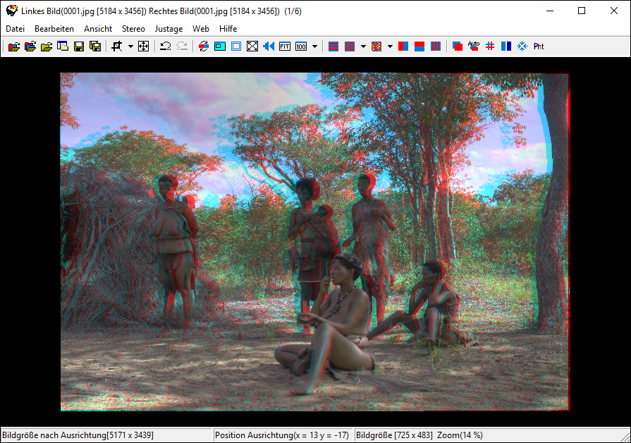 Farbanaglypen Justiert